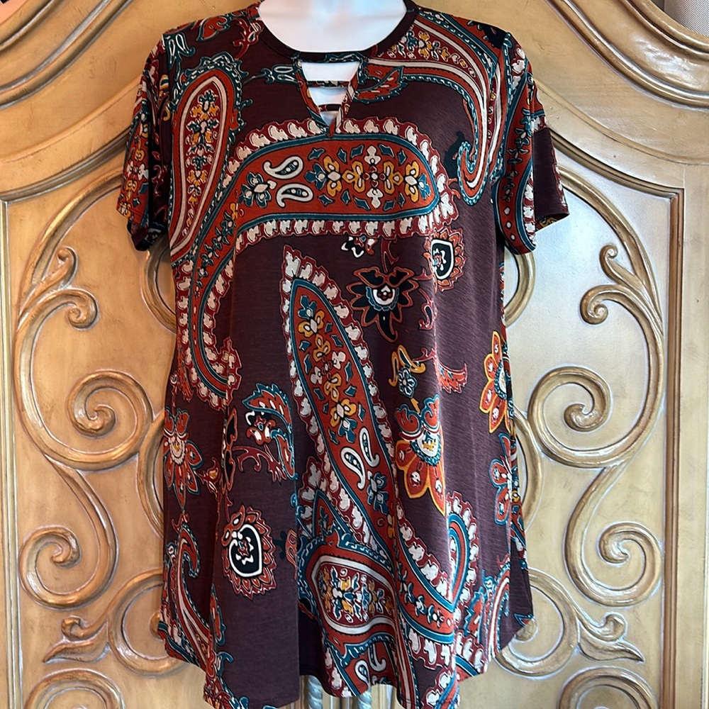 Crepas paisley tunic with pockets